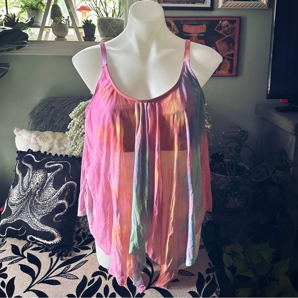 Target Other - [ 2 FOR $20 ] MULTICOLORED BIKIN TOP WITH MESH COVERING